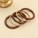 Handcrafted Designer Resin & Sheesham Wood Bangle Set - Pack of 5 (Size-2.6)