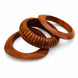 Handcrafted Resin & Sheesham Wood Carved Pattern Bangle Set- Pack of 3 (Size-2.6)