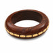 Sheesham Wood Beaded Border Broad Bangle (Size-2.6)