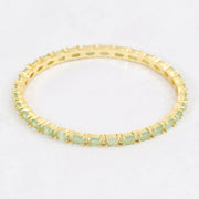 Gold Plated American Diamond Leaf Charm Pattern Designer Bangles Set - Pack of 6