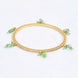 Gold Plated American Diamond Leaf Charm Pattern Designer Bangles Set - Pack of 6
