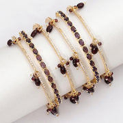 Gold Plated American Diamond Leaf Charm Pattern Designer Bangles Set - Pack of 6
