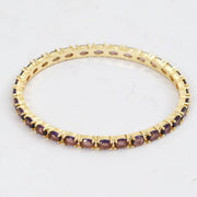 Gold Plated American Diamond Leaf Charm Pattern Designer Bangles Set - Pack of 6