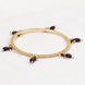 Gold Plated American Diamond Leaf Charm Pattern Designer Bangles Set - Pack of 6