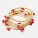 Gold Plated American Diamond Beaded Charm Pattern Designer Bangles Set (Pack of 4)