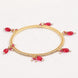 Gold Plated American Diamond Beaded Charm Pattern Designer Bangles Set (Pack of 4)