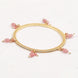 Gold Plated American Diamond Beaded Charm Pattern Designer Bangles Set (Pack of 4)