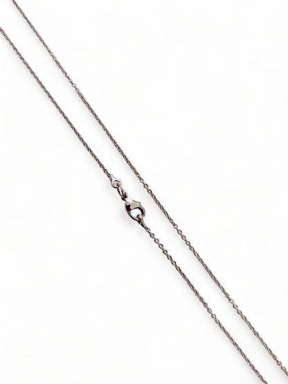 Rhodium Plated Cabel Chain - Opal Touch