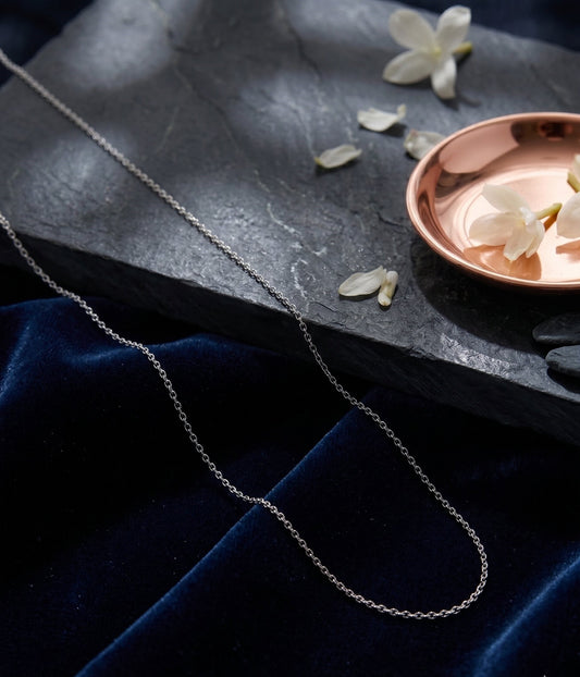 Rhodium Plated Cabel Chain