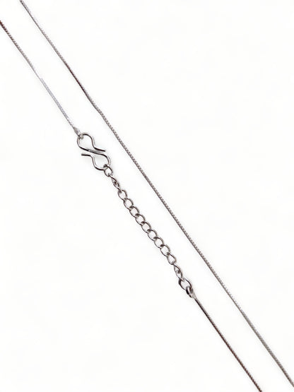 Rhodium Plated Box Chain - Opal Touch