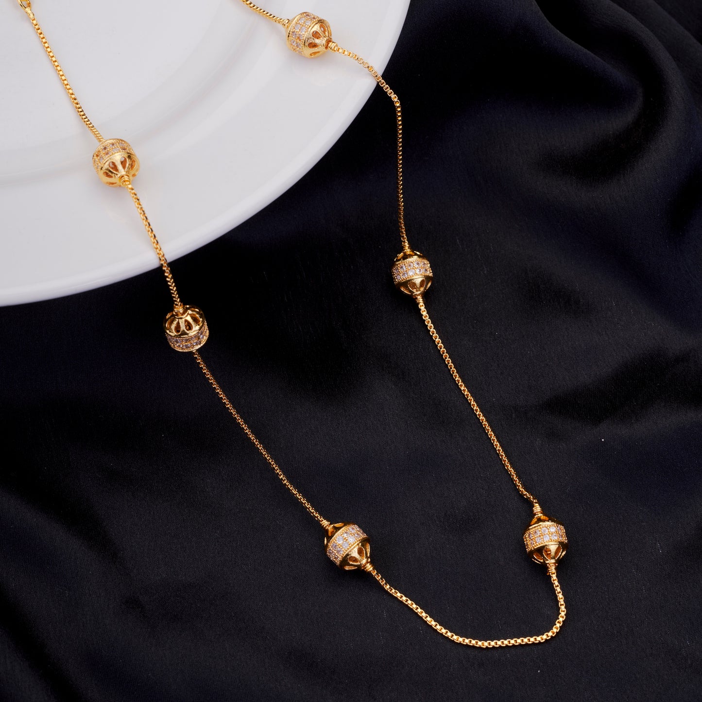 Round Gold Plated Ball Chain