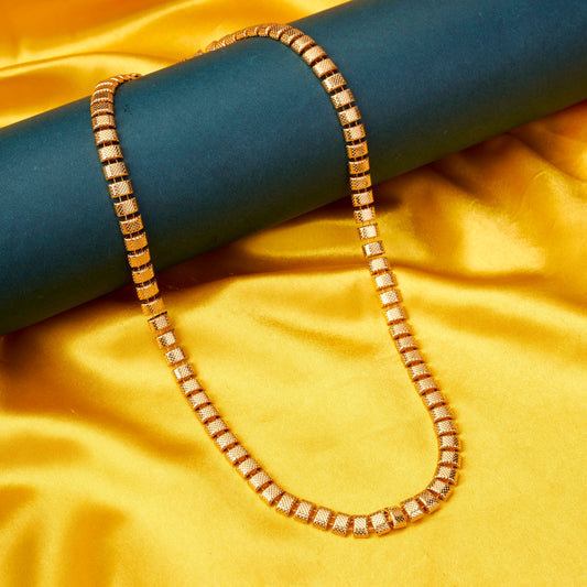 Square Hoop Gold Plated Chain