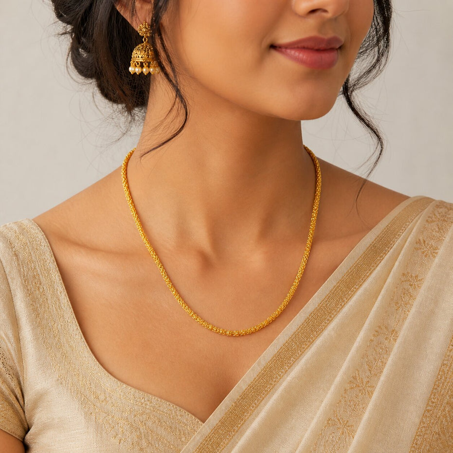 Floral Enchanted Gold Plated Chain