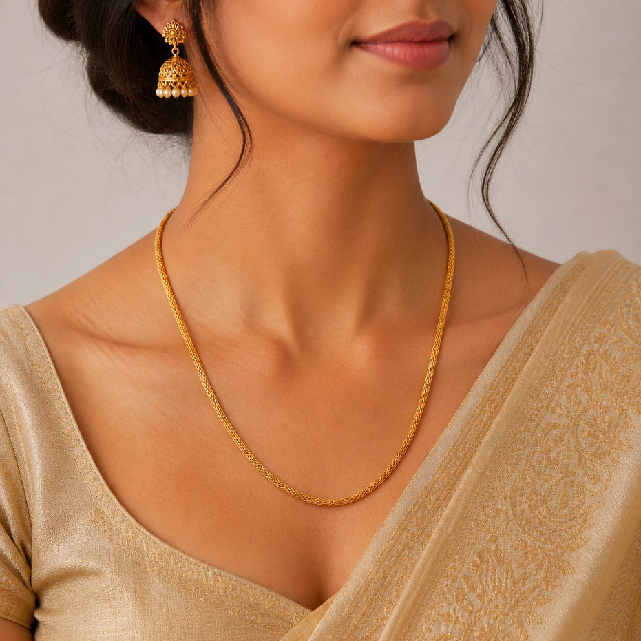 Elegant Radient Gold Plated Chain