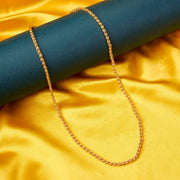 Classic Flat Weave Gold Plated Chain