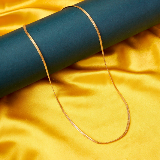 Radiance Flat Link Gold Plated Chain