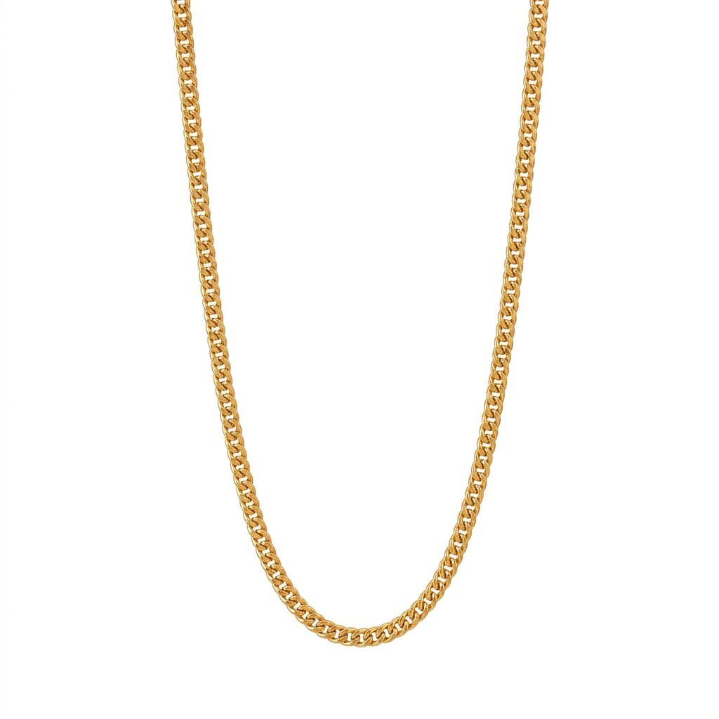 Radiance Flat Link Gold Plated Chain