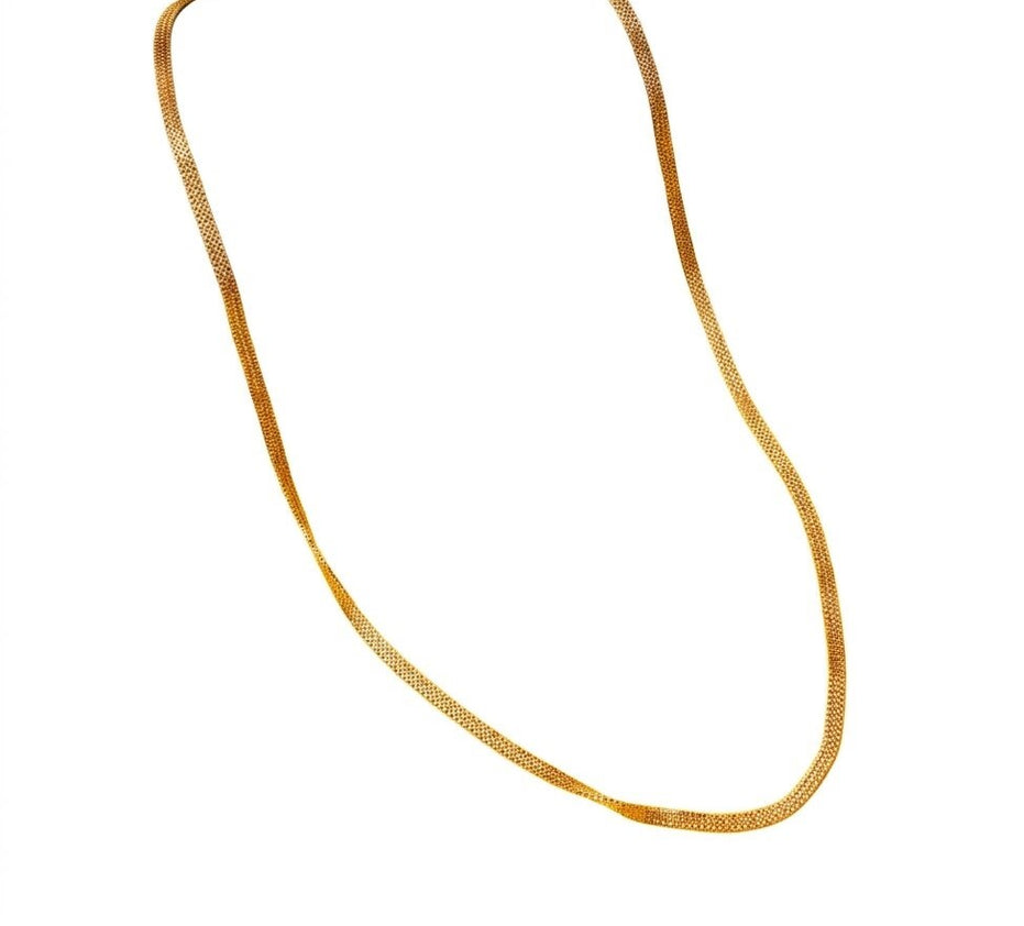 Sleek Gold Plated Flat Chain