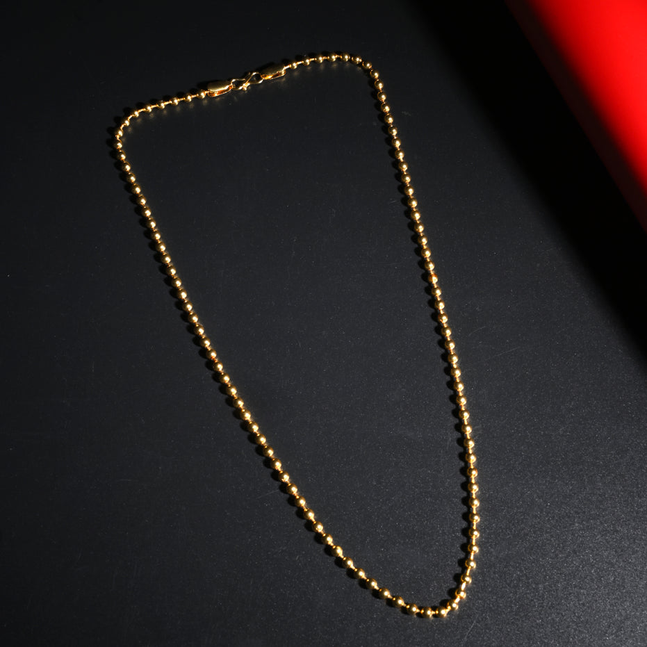 Gold Plated Beaded Chain