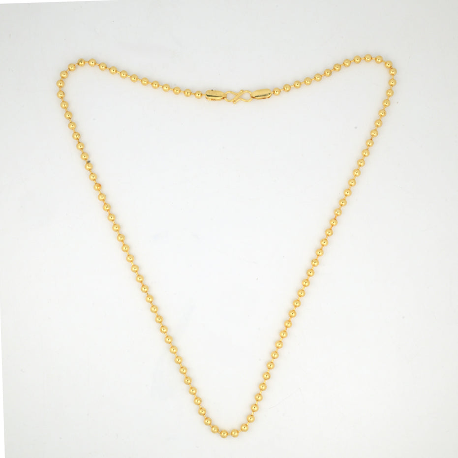 Gold Plated Beaded Chain