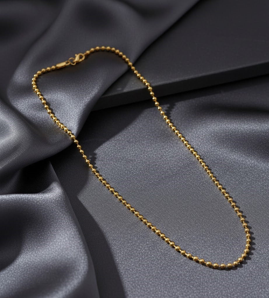 Gold Plated Beaded Chain