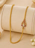 Gold Plated Peacock Design CZ Temple Chain