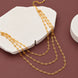 Elegant Multi-Layer Floral Link Chain Necklace with Delicate Charm Pattern