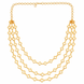 Elegant Multi-Layer Floral Link Chain Necklace with Delicate Charm Pattern