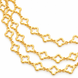 Elegant Multi-Layer Floral Link Chain Necklace with Delicate Charm Pattern