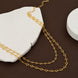 Beautiful Double-Strand Necklace with Clover-Inspired Link Detailing