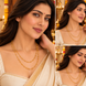 Beautiful Double-Strand Necklace with Clover-Inspired Link Detailing
