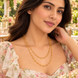 Beautiful Double-Strand Necklace with Clover-Inspired Link Detailing