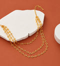 Chic Multi-Layer Necklace with Delicate Floral Link Chain Design