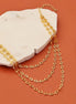 Classic Multi-Strand Necklace with Intricate Geometric Rectangular Link Pattern