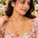 Classic Multi-Strand Necklace with Intricate Geometric Rectangular Link Pattern