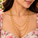 Classic Multi-Strand Necklace with Intricate Geometric Rectangular Link Pattern