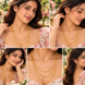 Classic Multi-Strand Necklace with Intricate Geometric Rectangular Link Pattern