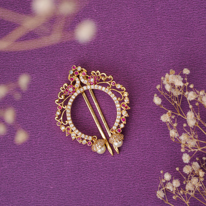 Opal Touch - Exquisite Artistry Red White Juda Pin - Juda Pin