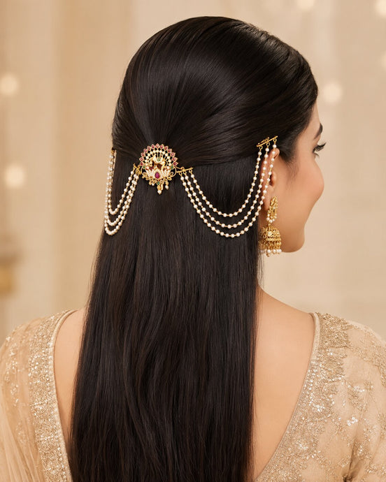 Enchnated Gajanan Gold Plated Juda Pin