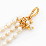 Elegant Multi-Strand Pearl Juda Pin with Intricate Sunburst Ornament