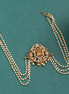 Traditional Lakshmi Goddess Juda Pin with Triple Layer Pearl Chains and Kundan Stonework