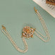 Traditional Lakshmi Goddess Juda Pin with Triple Layer Pearl Chains and Kundan Stonework