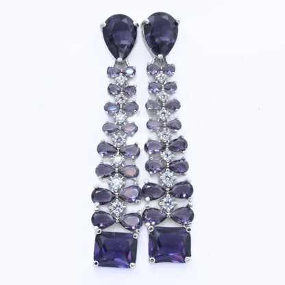 Vivid Crystal Dangle Earrings