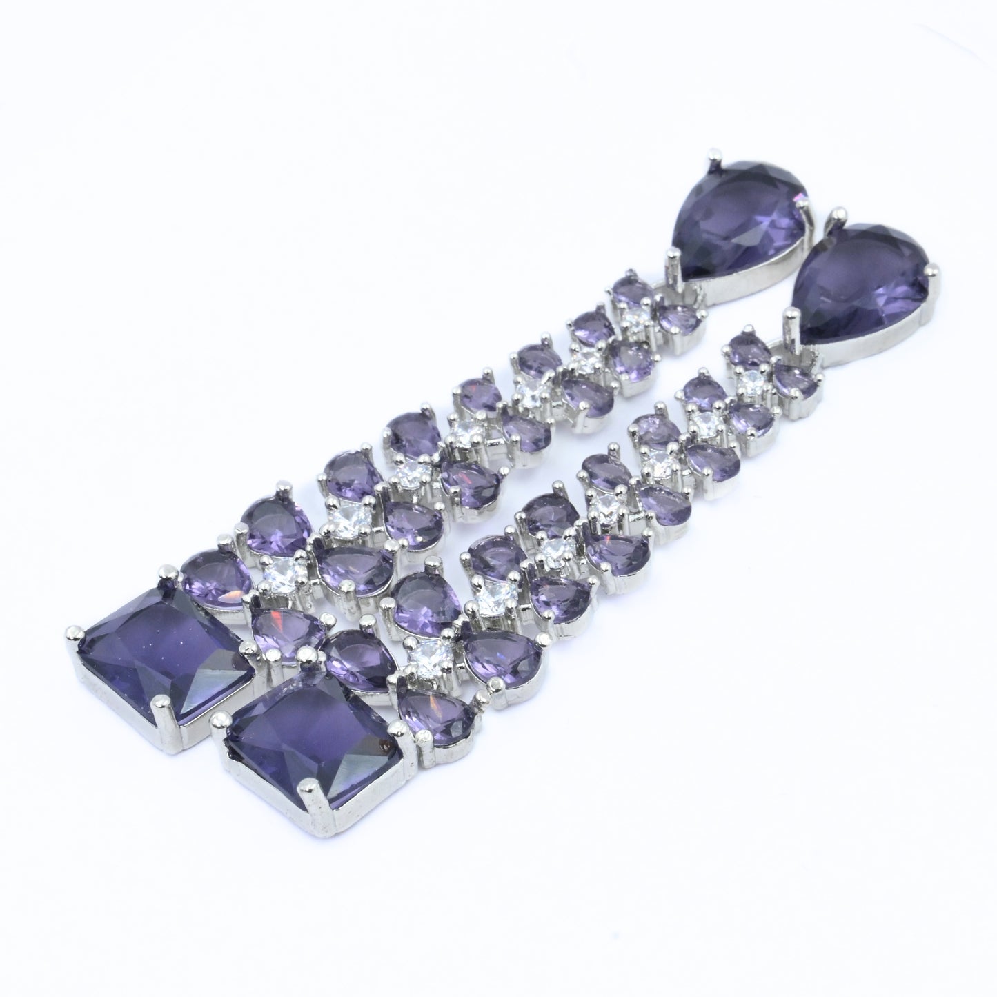 Vivid Crystal Dangle Earrings