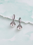 Black Plated Pearl Drop Earrings with Intricate Filigree Dome and Stone-Studded Hoop Design