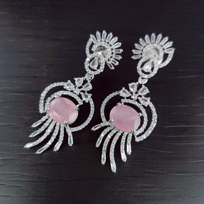 Opal Touch - Timeless Rhodium Earrings - Earrings