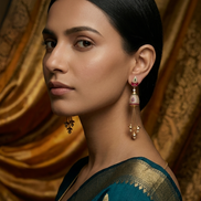 Opulent Ruby Elegance Earrings