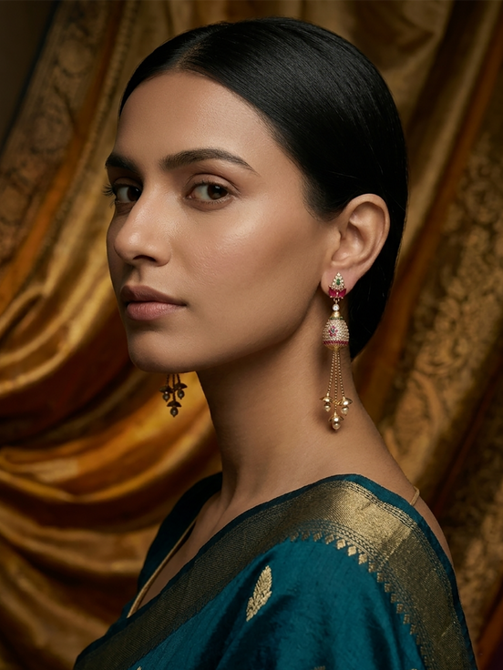 Opulent Ruby Elegance Earrings