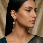 Opulent Ruby Elegance Earrings