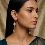 Opulent Ruby Elegance Earrings